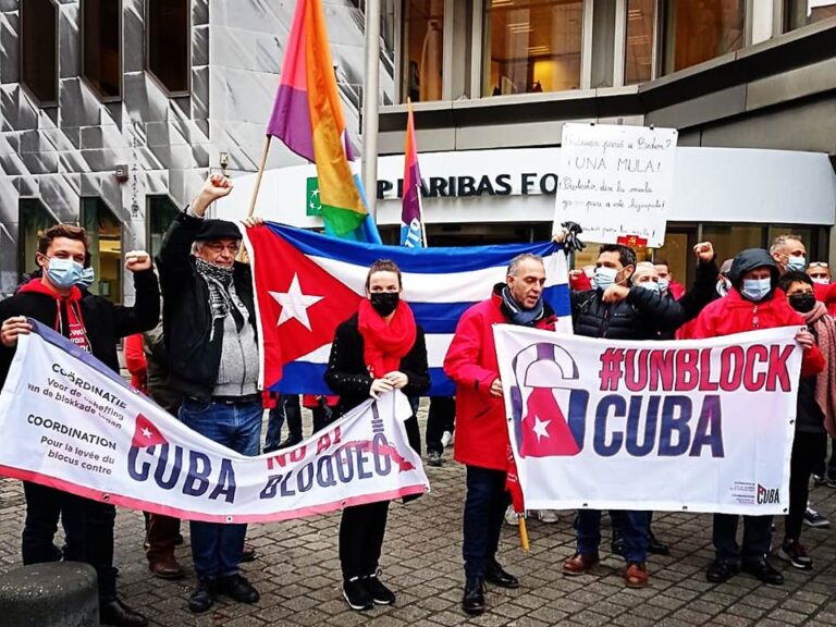 Bélgica, Cuba, solidaridad, bancos, bloqueo