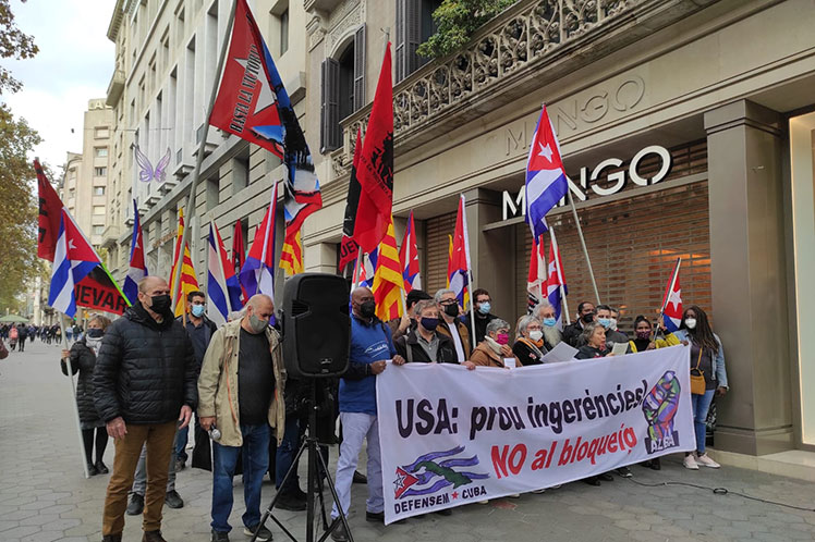 Cuba, Barcelona, concentración, solidaridad