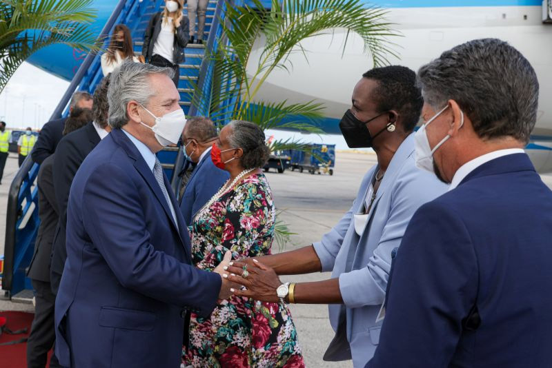 ARgentina, presidente, Fernández, Barbados, visita