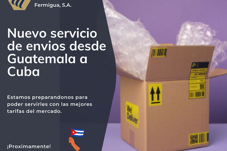 Inauguration of parcel service to Cuba from Guatemala