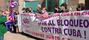 Chile, protesta, bloqueo, Cuba, embajada, EEUU