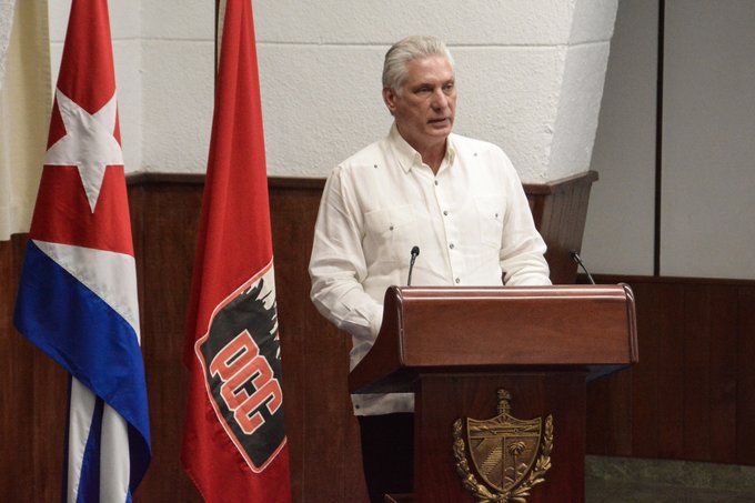 Diaz-Canel condemns media war against Cuba's judicial system