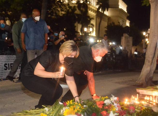 Cuba, Díaz-Canel, vigilia, víctimas, explosión, Hotel Saratoga