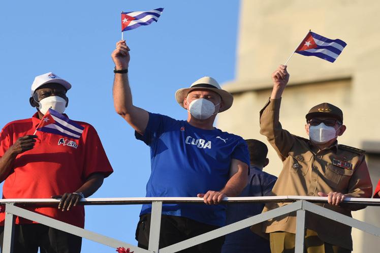 Cuba, Raúl Castro, Díz-Canel, desfile, 1 de Mayo