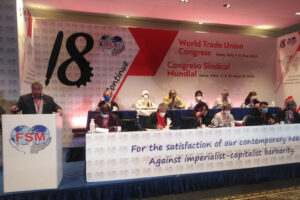 Cuba denounces US blockade in world trade union congress