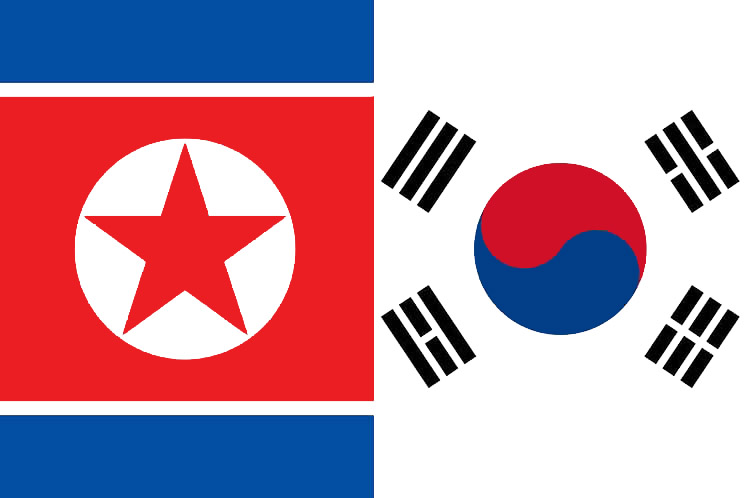Coreas-banderas