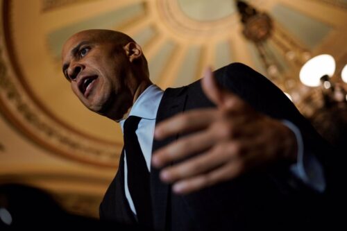 Cory Booker, senador demócrata de Estados Unidos y candidato a la Casa Blanca